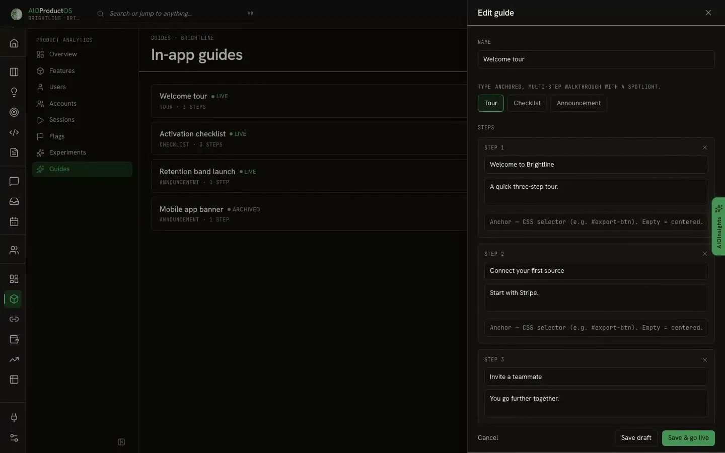 SDKs in the AIOProductOS app